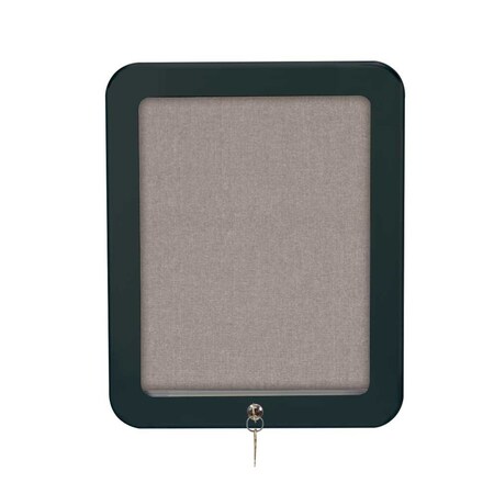 United Visual Products Outdoor Enclosed Combo Board, 72"x36", Satin Frame/Black Porc & Pearl UVCB7236OD-BLKPORC-PEARL